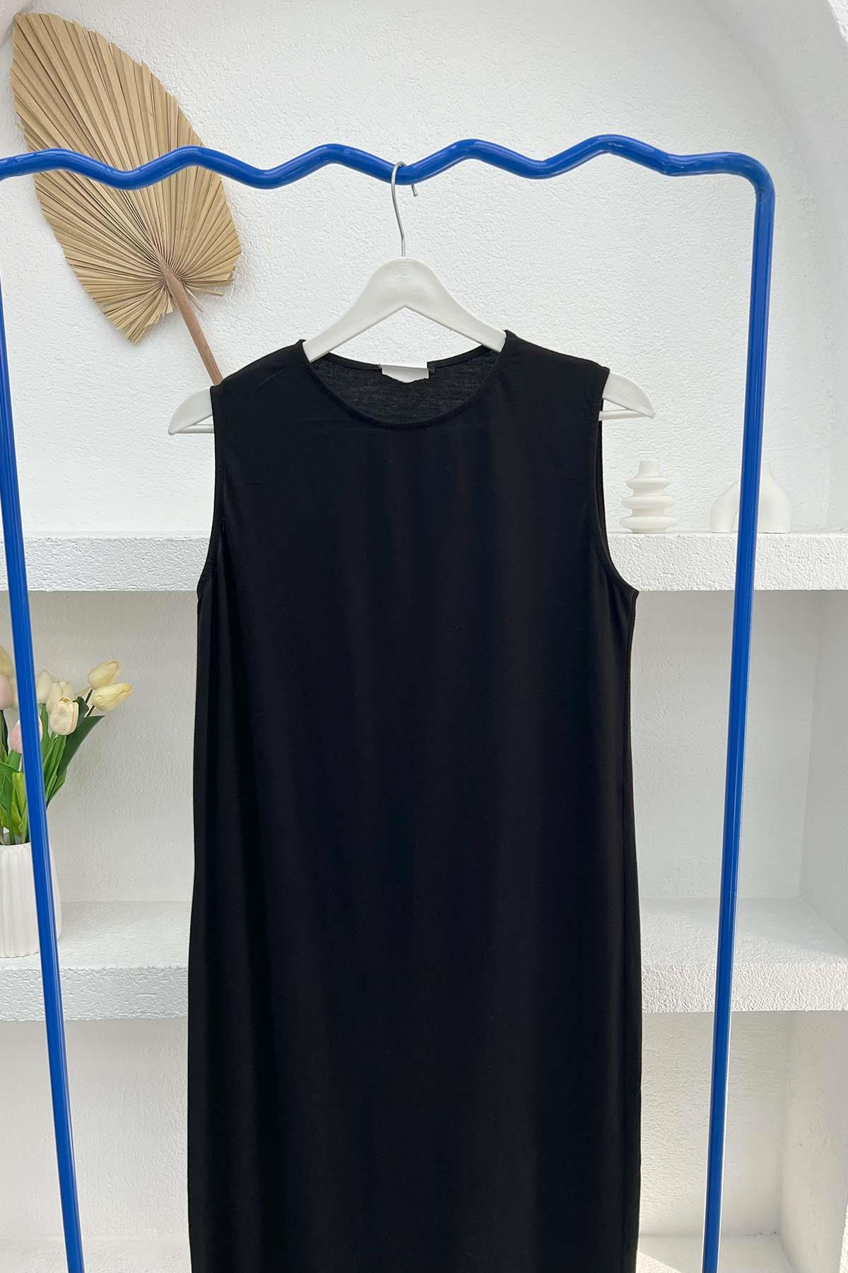 Long Dress Undershirt Black