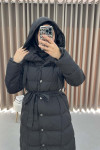 Long Puffer Jacket Black