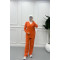 V Neck Trouser Suit Orange