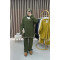 V-Neck Knitwear Suit Khaki