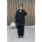 V-Neck Knitwear Suit Black