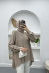 Padded Shirt Beige