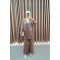 Viral Shiny Kimono Set Brown