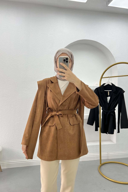 Viral Suede Jacket Brown