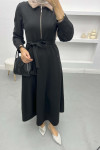 Oysho Dress with Collar Detail Black