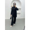 Button-down Collar Knitwear Suit Black