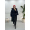 Fur Collar Coat Black