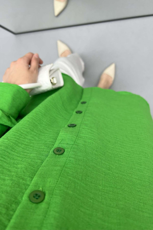 Stone Collar Shirt Green