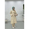 Stone Collar Trench Coat Beige