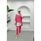 Stone Collar Three Piece Suit Fuchsia