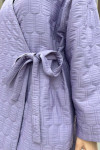 Quilted Kimono with Side Tie Lilac