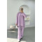 Side Tie Hooded Set Lilac