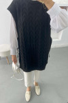 Side Tie Sweater Black