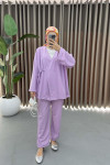 Side Tie Suit Lilac