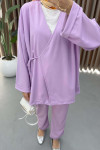 Side Tie Suit Lilac