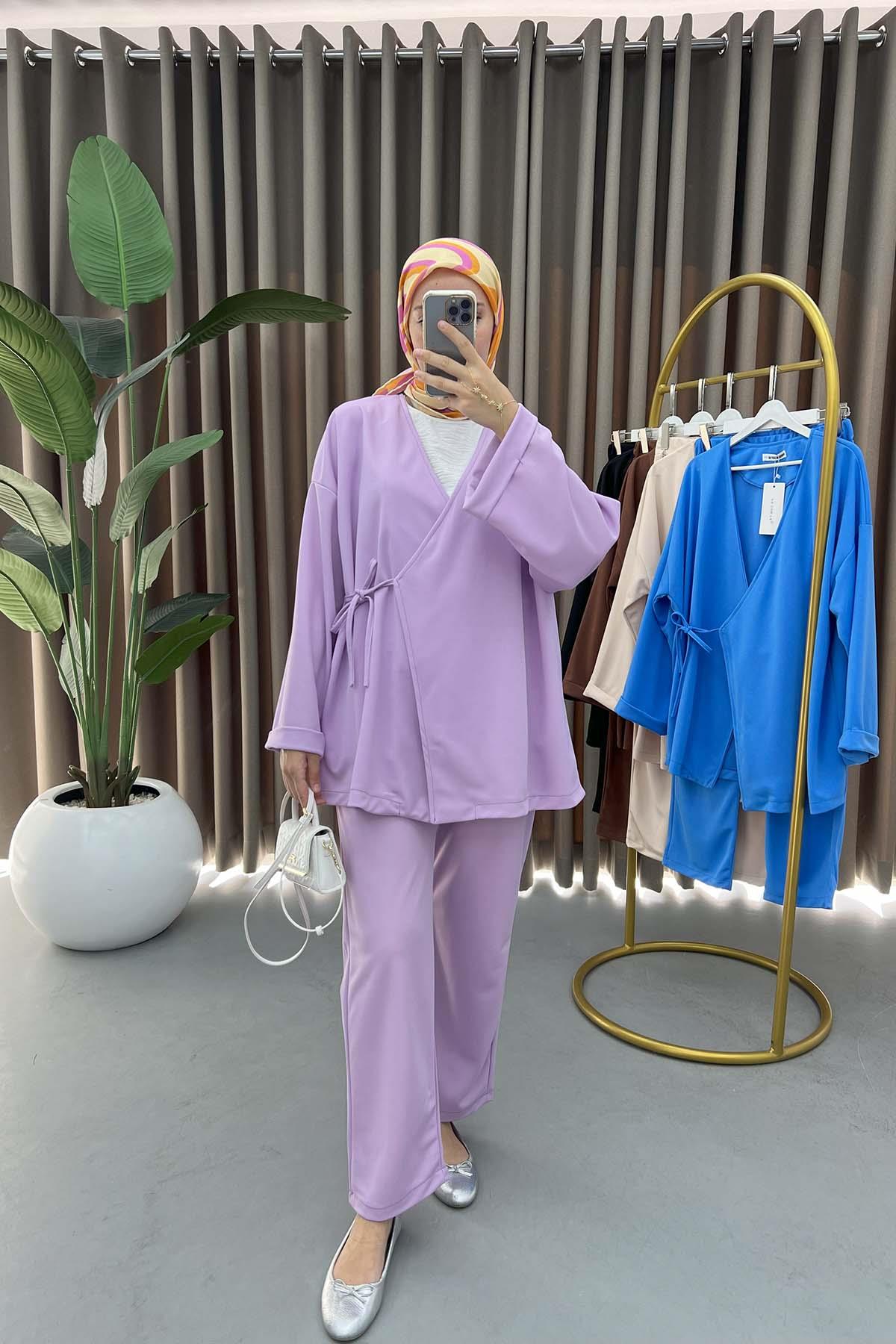 Side Tie Suit Lilac