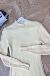 Bearded Sweater with Side Snaps Yellow