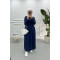 Batwing Sleeve Dress Navy Blue