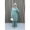 Half Turtleneck Knitwear Suit with Trousers Aqua Green