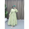 Half Buttoned Tie Dress Pistachio Green