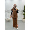 Vested Knitwear Suit Brown