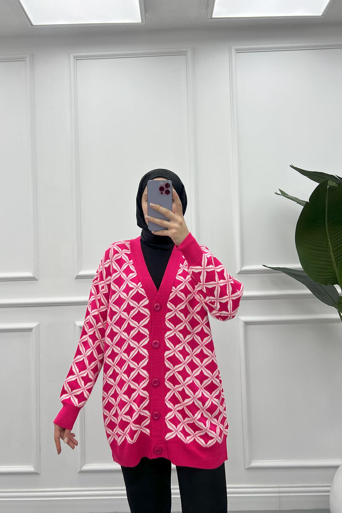 Star Cardigan Pink