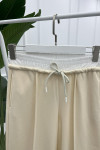 High Waist Wide Leg Trousers Beige