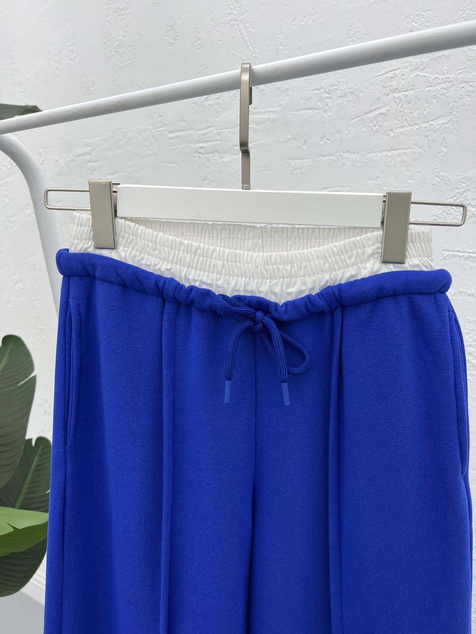 High Waist Wide Leg Trousers Blue