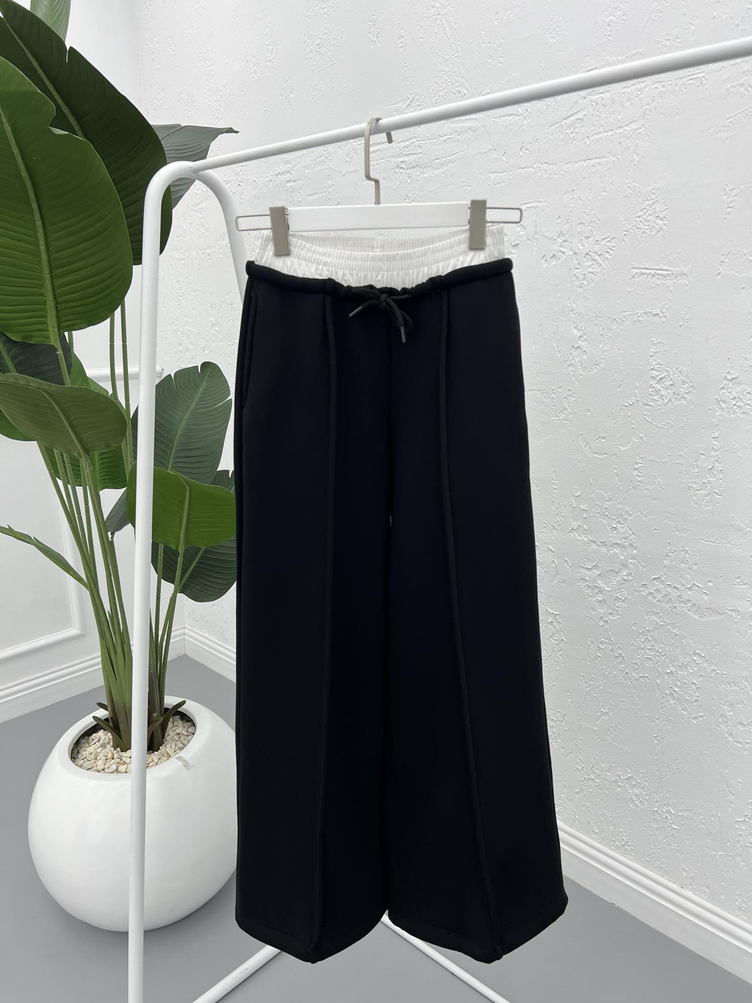 High Waist Wide Leg Trousers Black