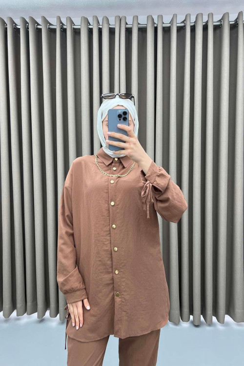 Chain Shirt Set Brown